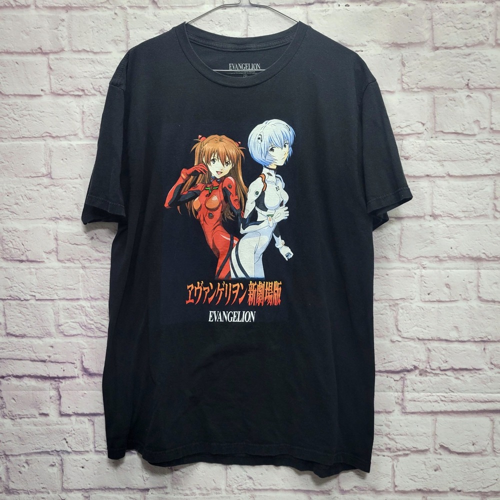 Neon Genesis Evangelion Rei‎ Asuka Anime Tshirt Mens L Gorpcore Cybercore Street